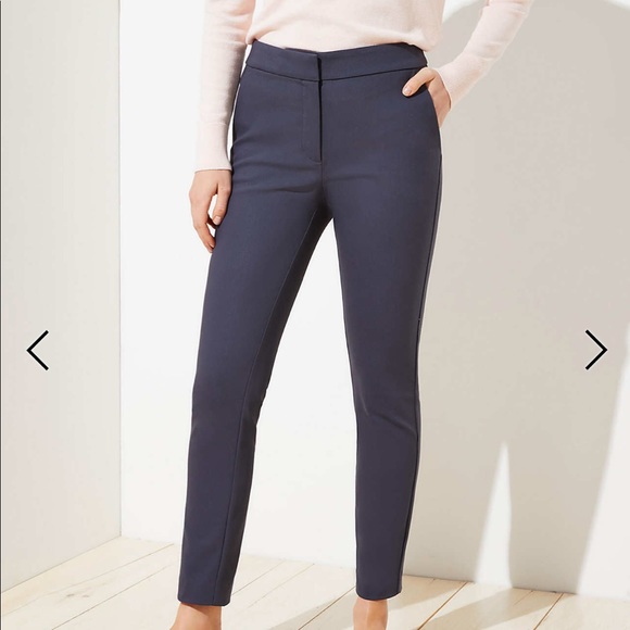 LOFT Pants - Loft high waist ankle skinny Julie fit pants grey
